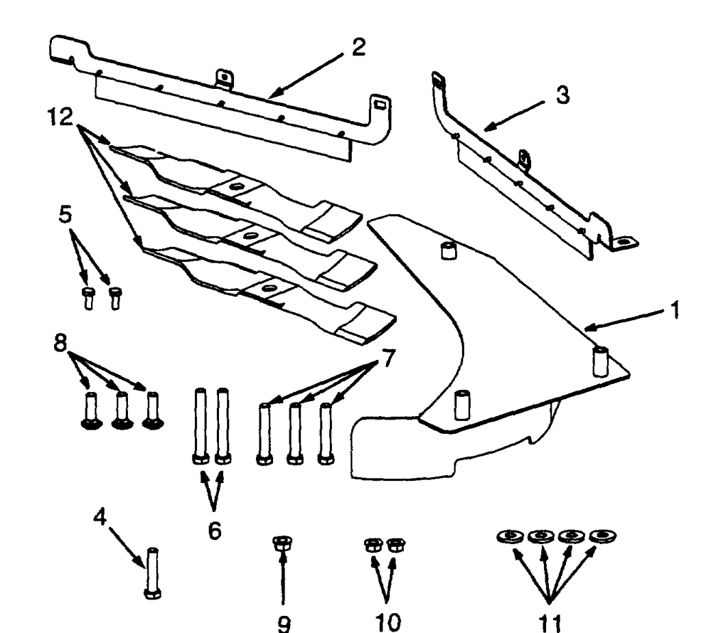 48 Inch Mulching Kit Diagram and Parts List for 289 190100 Cub Cadet Lawn Tractor